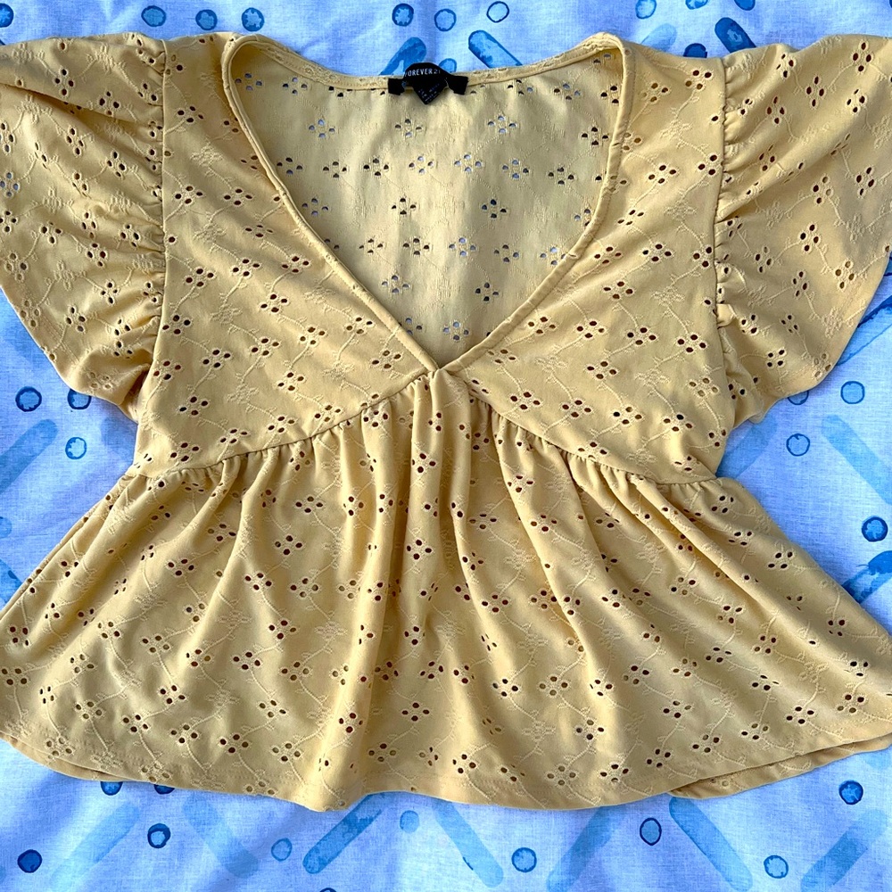 Yellow babydoll top